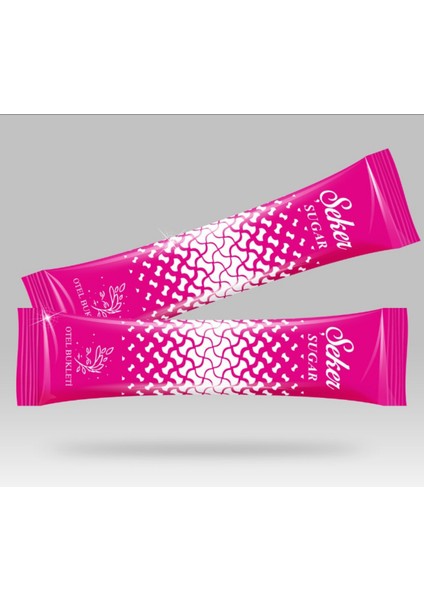 Stick Şeker Özel Üretim Desenli Tasarım C (Pembe Beyaz) x 500'lü
