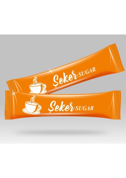 Stick Şeker Özel Üretim Desenli Tasarım E (Turuncu Beyaz) x 100'lü
