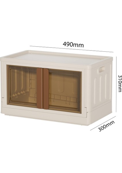 SN-25882 31X49X30CM 32L Katlanabilir Plastik Saklama Kutusu Kahverengi Kapaklı Tekerlekli fiyatları