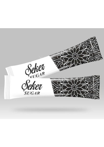 Stick Şeker Özel Üretim Desenli Tasarım B (Siyah Beyaz) x 1 Adet