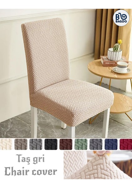 Baqdo Tuğla Desen Yüksek Kaliteli Sandalye Kılıfı, Sandalye Örtüsü, Lastikli, Likralı, Yıkanabılır 1 Adet