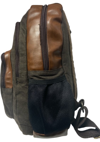 Old Cotton Kaliteli Siyah Vintage Salaş Baskılı Disayn Günlük Gezi Okul Sırt Çantası Revilla Bag 28X38CM