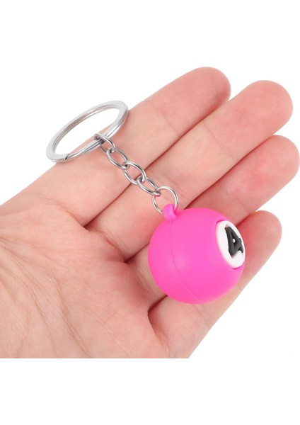 Bilardo Topu Pembe 4 Numara 3D Silikon Anahtarlık Doğum Günü