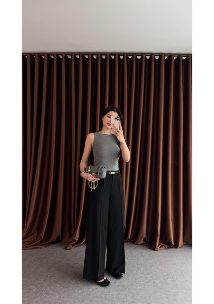 Siyah Premium Palazzo Pantolon
