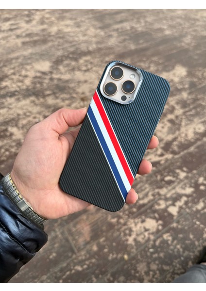 Apple iPhone 15 Plus Tomy B Karbonfiber Lacivert Telefon Kılıfı