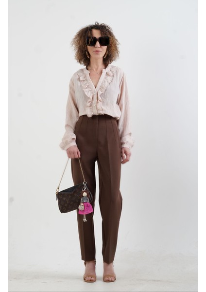 Bej Fırfırlı Gömlek fiyatları