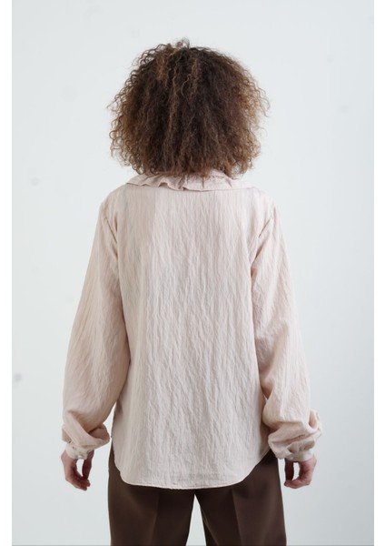 Bej Fırfırlı Gömlek indirimleri