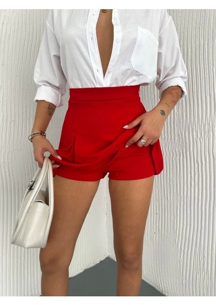 Şortlu Etek - Kırmızı fiyatları
