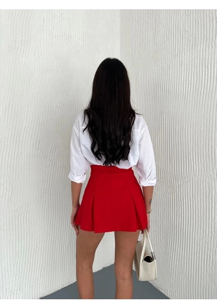 Şortlu Etek - Kırmızı fırsatları