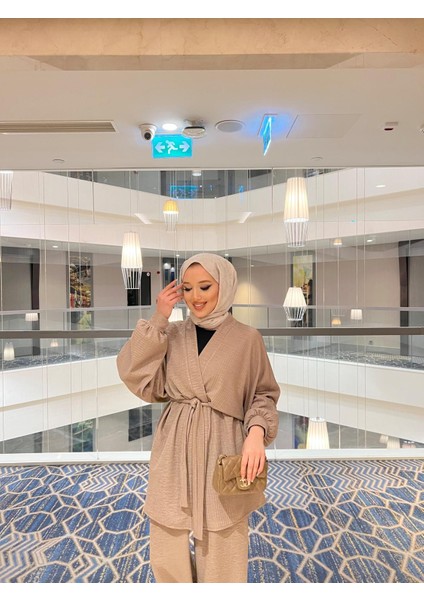 Yarasa Kollu Şalvar Pantolonlu Takım modelleri