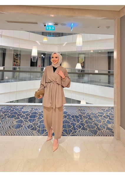 Yarasa Kollu Şalvar Pantolonlu Takım fiyatları