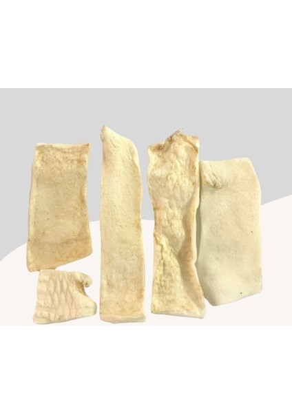 Beyaz Doğal Deri Cips Köpek Ödülü 250 gramlık Paket