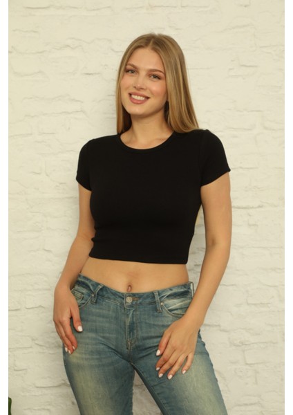 Fitilli Ribana Lyc Crop Top Badi