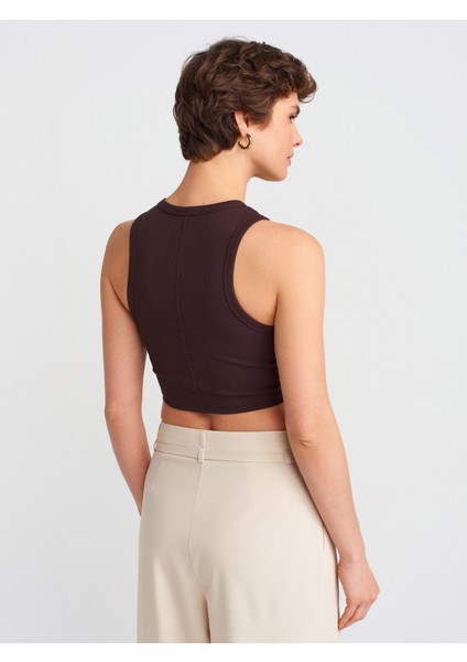 20820 Dikiş Efektli Crop Top-Siyah fiyatları