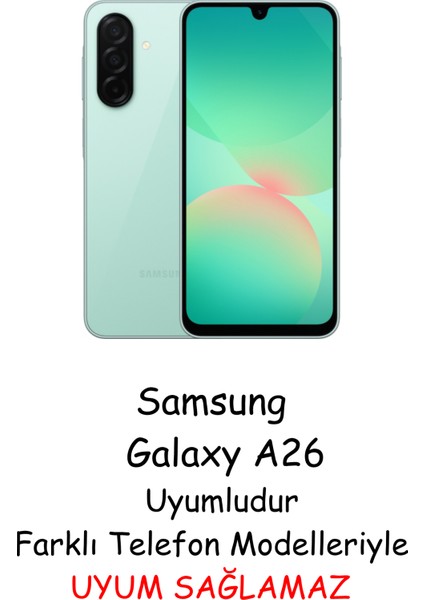 Samsung Galaxy A26 Siyah Baskılı Silikon Kılıf A++ Kalite Koruma