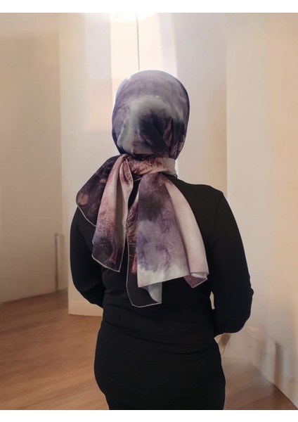 Ithal Krep Batik Desen Mor Şal