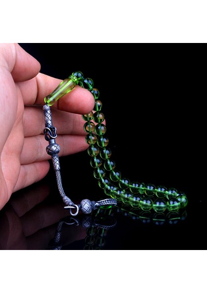 Damla Kehribar 1000 Ayar Kazaz Gümüş Püsküllü Tesbih modelleri