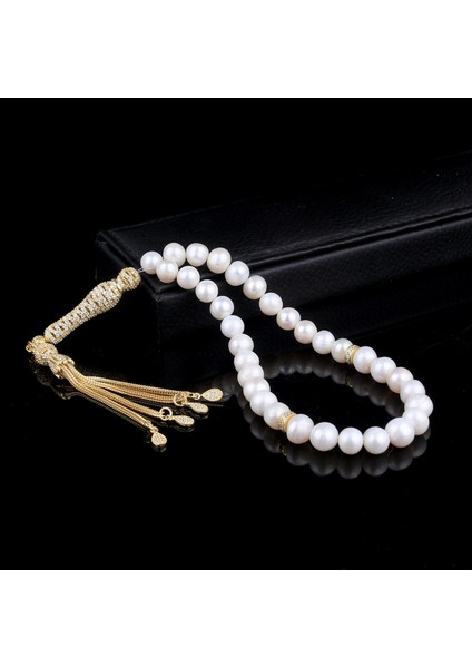 Altın Kaplama Zirkon Taşlı Gümüş Set Inci Taşlı Tesbih fiyatları