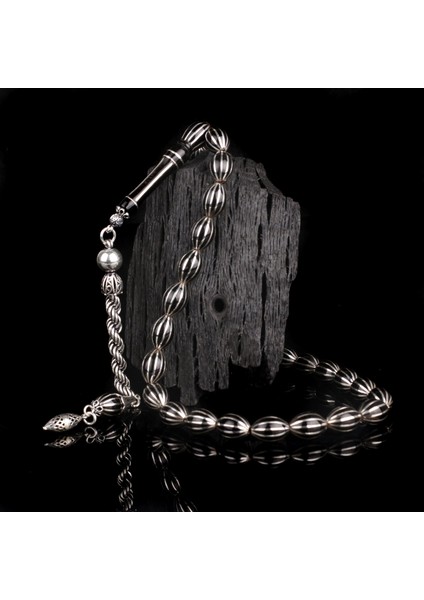 12 Yarma Karpuz Dilim Erzurum Oltu Taşı Tesbih 925 Gümüş Püsküllü fiyatları