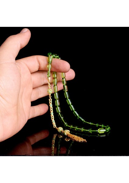 Zirkon Taşlı Gümüş Püsküllü Kapsül Kesim Damla Kehribar Tesbih fırsatları