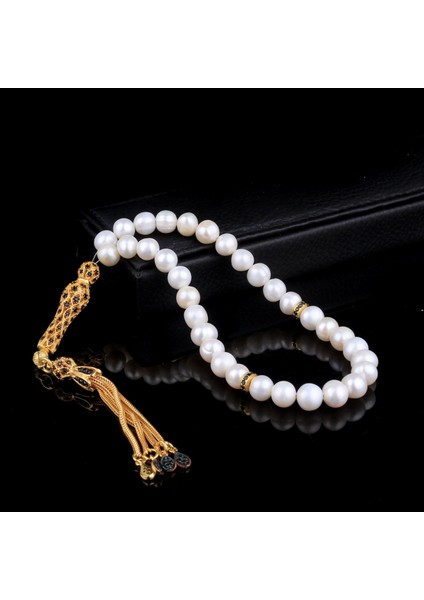 Altın Kaplama Zirkon Taşlı Gümüş Set Inci Taşlı Tesbih fiyatları