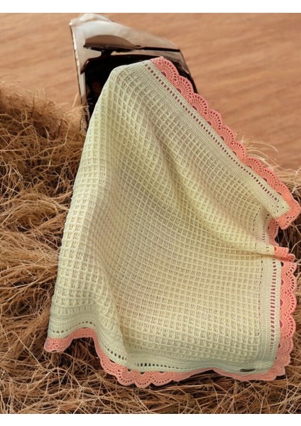 handmade tığ işi örme % 100 pamuk astarlı bebek battaniyesi