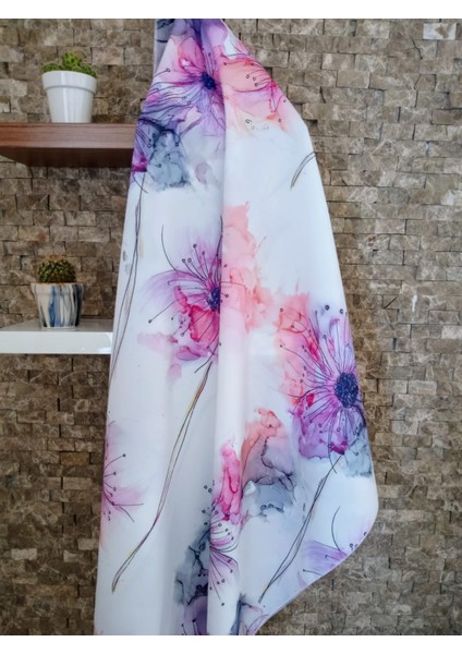 Ağaçkabuğu Zemin Çiçek Desen Pembe Soft Şal fiyatları