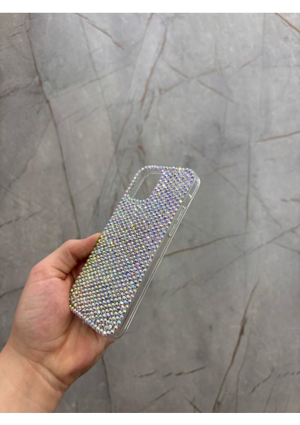 Apple iPhone 14 Uyumlu Kılıf Parıltılı Süslü Taşlı Işıltılı Slikon Kapak