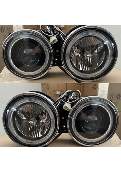 63121386753/63121386754 Komple Far E30 Set Krıstal Sıyah 1988-1991