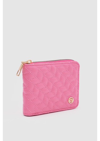 Pembe Nakış Detaylı Bayan Cüzdan - OL-1050