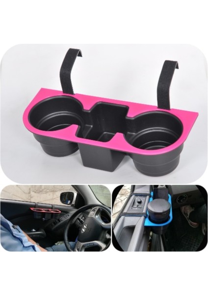 HR PLAST araç içi oto bardaklık ve bardak içecek telefon tutucu organizer Pembe Renk Seçeneği