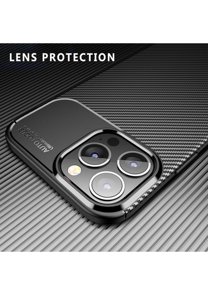 Apple iPhone 16 Pro Max Uyumlu Kılıf Karbon Görünümlü Kamera Koruyculu Mat Kaymaz Slikon Kapak