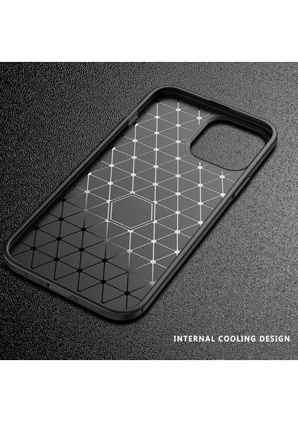 Apple iPhone 16 Pro Max Uyumlu Kılıf Karbon Görünümlü Kamera Koruyculu Mat Kaymaz Slikon Kapak