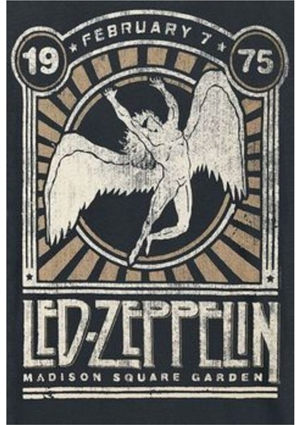 LED Zeppelin Temalı Dekoratif Poster Ahşap Retro Tablo