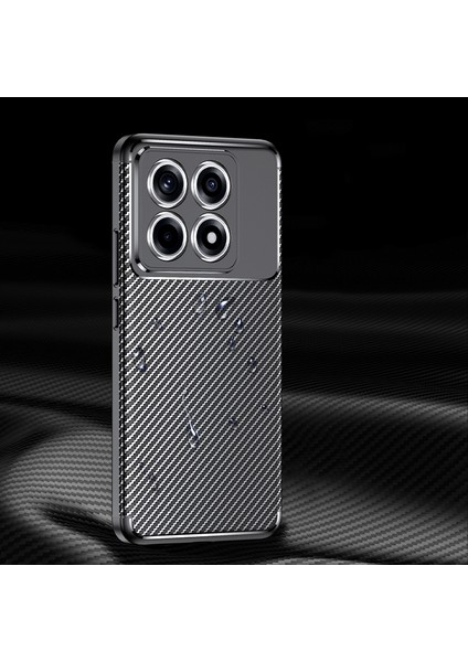 Xiaomi Mi 14T Uyumlu Kılıf Karbon Görünümlü Kamera Koruyculu Mat Kaymaz Slikon Kapak modelleri