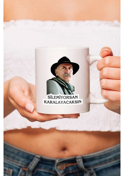Ramiz Dayı Silemiyorsan Karalayacaksın Tasarımlı Kupa Bardak