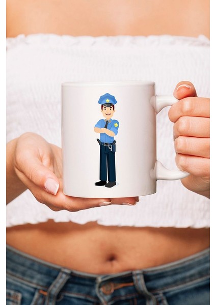 Police Man Baskılı Kupa Bardak