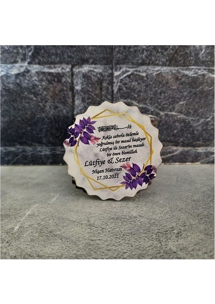 Nişan Hatırası Ahşap Magnet