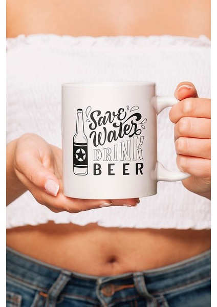 Sawe Water Drink Beer Tasarımlı Kupa Bardak