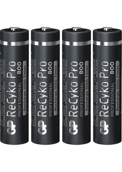 Gp Recyko Pro Ince Aaa 800 Mah Şarjlı 4lü Pil GP85AAAHCB-2EB4 (GPRHCH83B205) (4767)