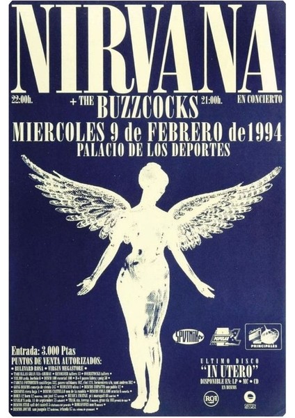 Nirvana The Buzzcocks Temalı Dekoratif Poster Ahşap Retro Tablo