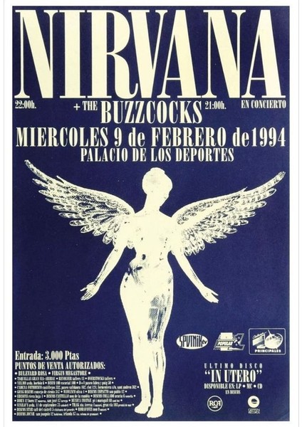 Nirvana The Buzzcocks Temalı Dekoratif Poster Ahşap Retro Tablo