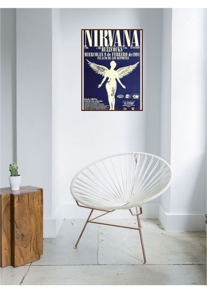 Nirvana The Buzzcocks Temalı Dekoratif Poster Ahşap Retro Tablo