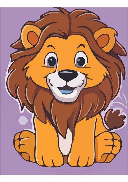 Sevimli Aslan Eğitici 12 Parça Mdf Puzzle