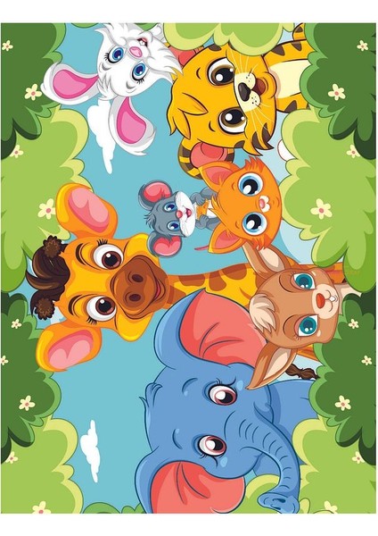 Animals, Hayvanlar Eğitici 12 Parça Mdf Puzzle