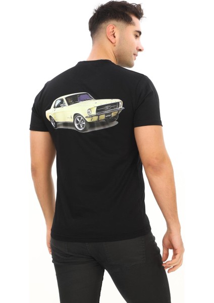 American Classic 1964 Ford M Özel Tasarım Baskılı Siyah T-Shirt (Slim Fit)