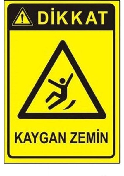 Kaygan Zemin Uyarı Panosu Pvc Kaplamalı A4 Boyutta