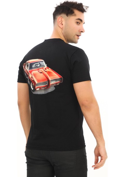 American Classic Ford Ranger Baskılı Özel Tasarım Siyah T-Shirt (Slim Fit)