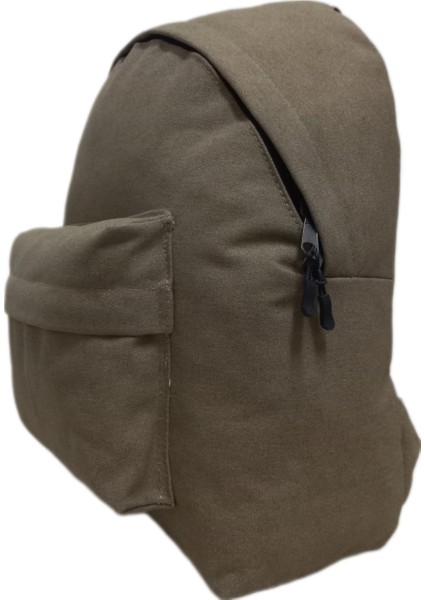 Kanvas Kumaş Camel Unisex Sırt Çantası +Cüzdan+Anahtarlık