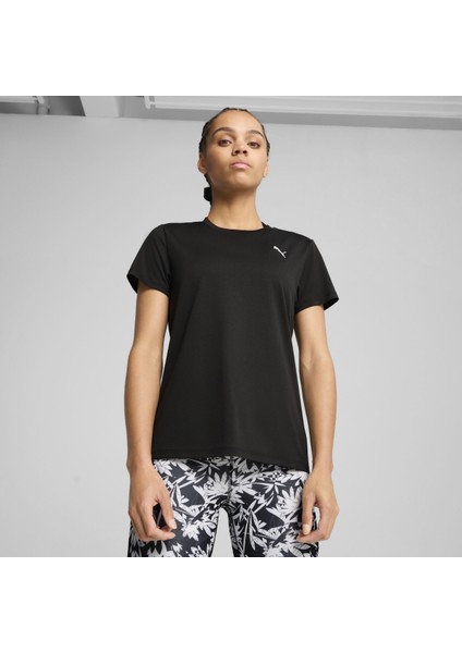 Tad Essentials Crew Kadın Siyah Yuvarlak Yaka Tişört